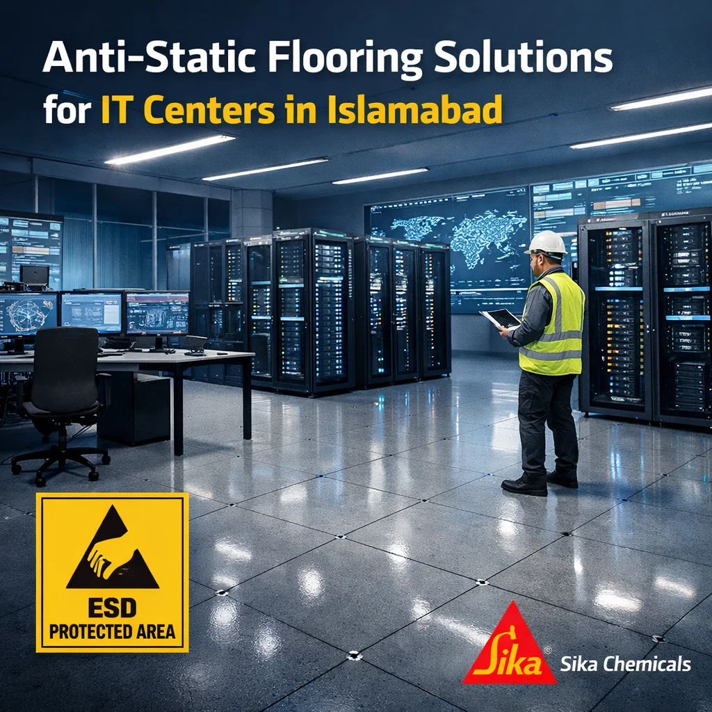 Anti-Static Flooring Solutions for IT Centers in Islamabad | Sika Chemicals
