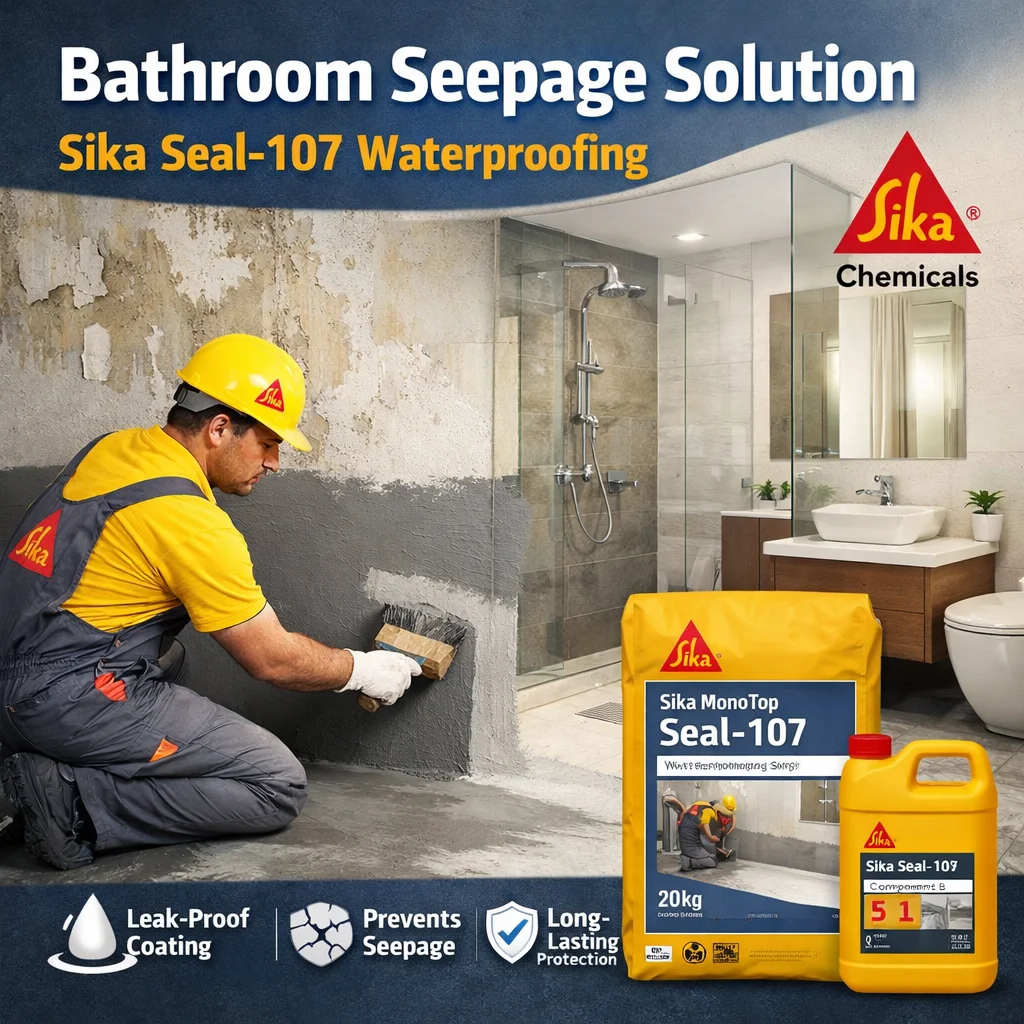 Bathroom Seepage Solution | Sika Seal-107 Waterproofing – Sika Chemicals