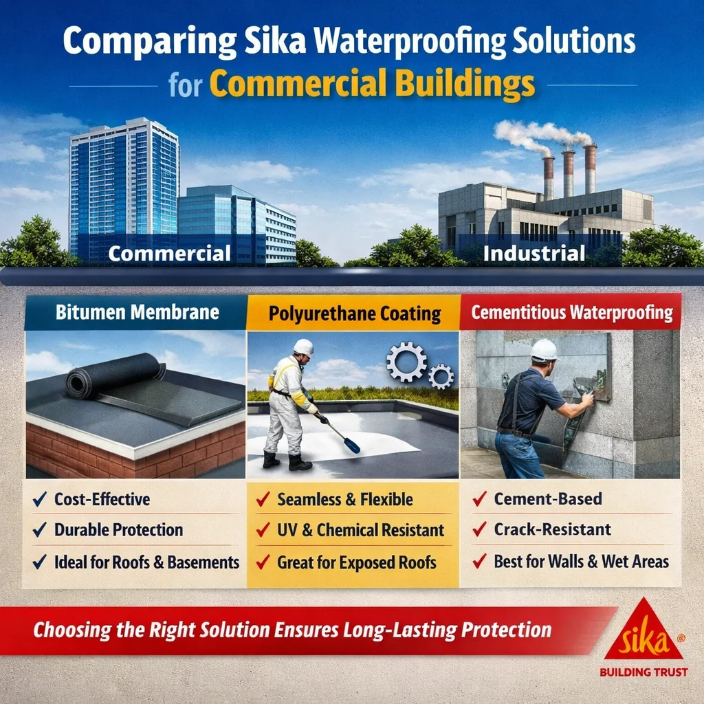 Beyond the Seal: Comparing Sika Waterproofing Solutions for Commercial Buildings