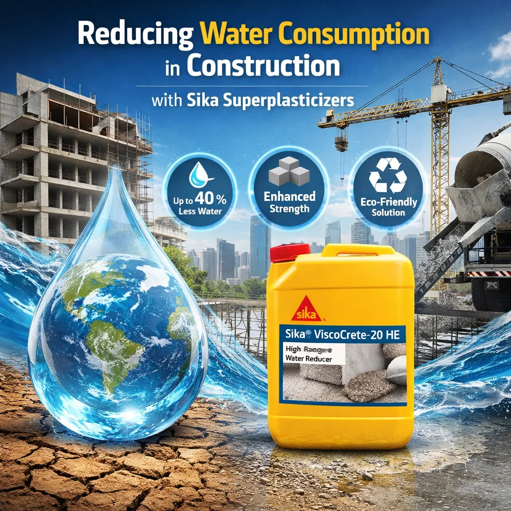  Reducing Water Consumption in Construction | Sika Superplasticizers Pakistan