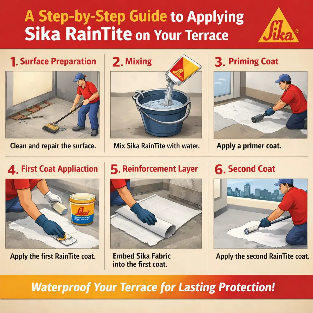 A Step-by-Step Guide to Applying Sika RainTite on Your Terrace 
