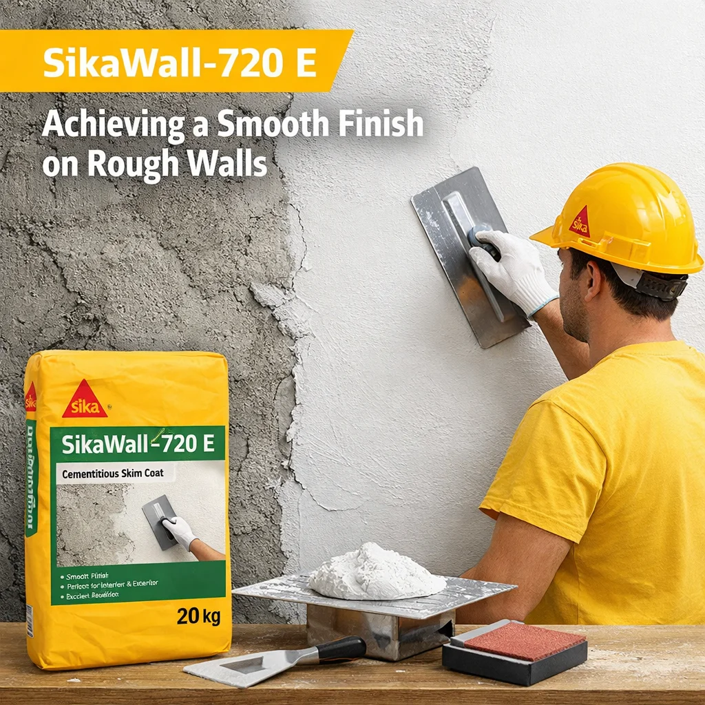 SikaWall-720 E: Achieving a Smooth Finish on Rough Walls