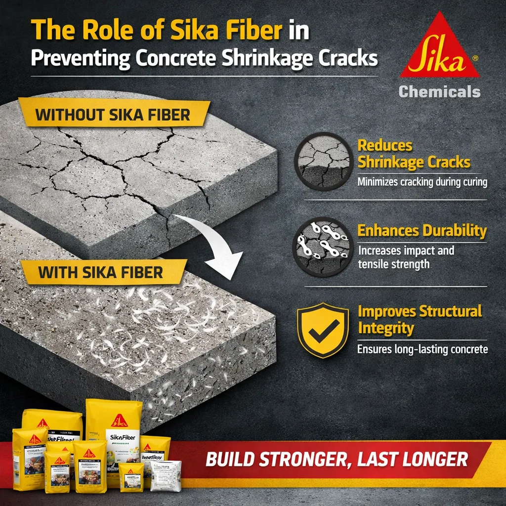 The Role of Sika Fiber in Preventing Concrete Shrinkage Cracks | Sika Chemicals