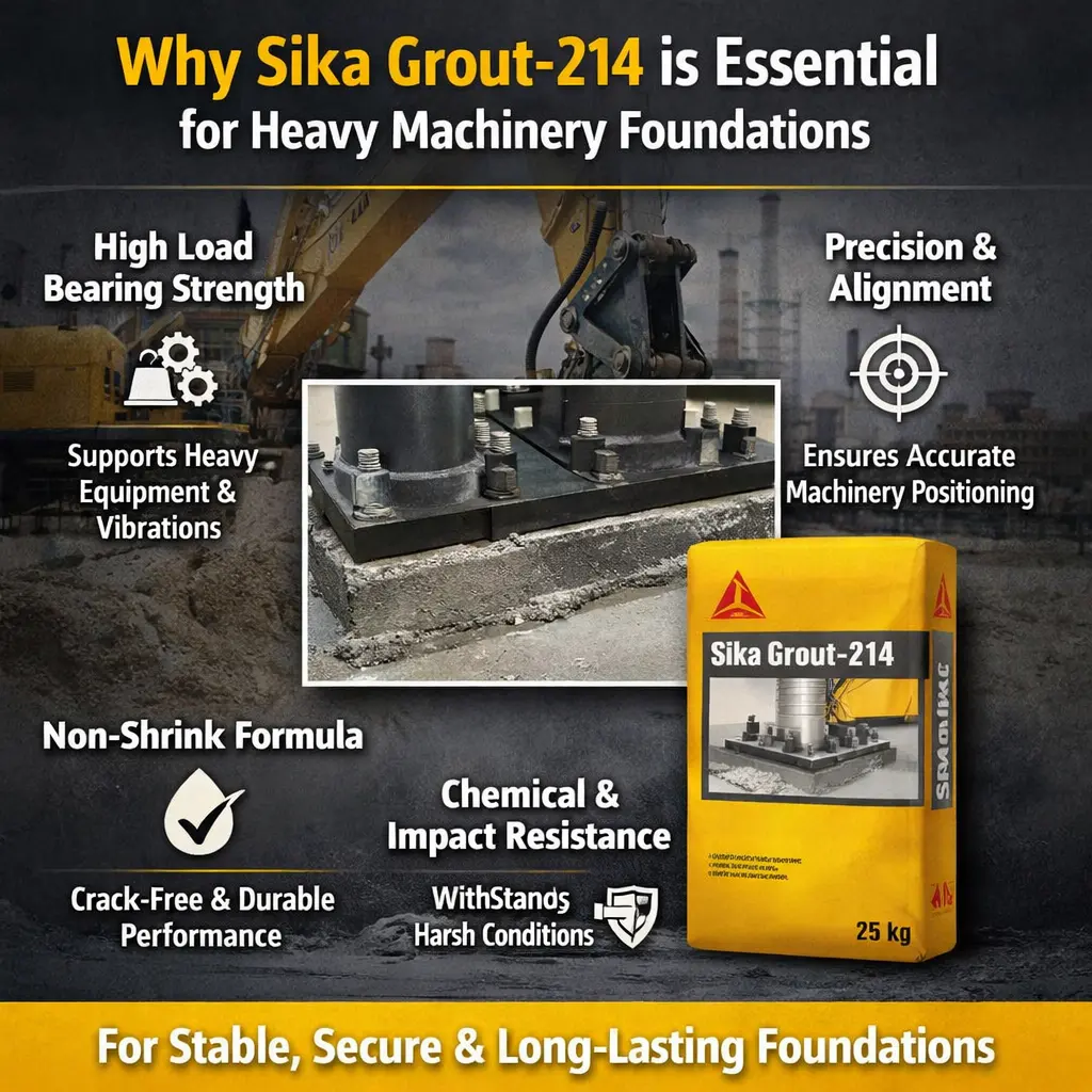 Why Sika Grout-214 is Essential for Heavy Machinery Foundations