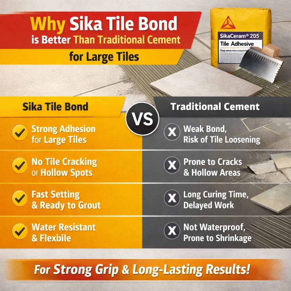 Why Sika Tile Bond is Better than Traditional Cement for Large Tiles